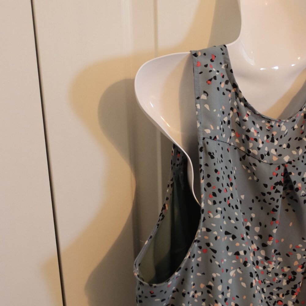 Maurices XL Sleeveless Elastic Waist Colorful Flowy Lined Dress Abstract design - Picture 16 of 16